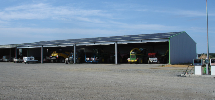 Charpente métallique pour bâtiment agricole